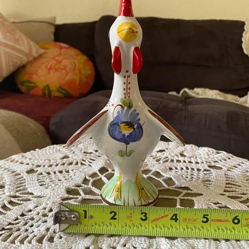 Portugal Imports hand painted Ceramic Chicken Rooster figurine statue - Picture 5 of 10